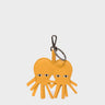 Octotwins Charm - Golden Glow Leather Keychain - Front View