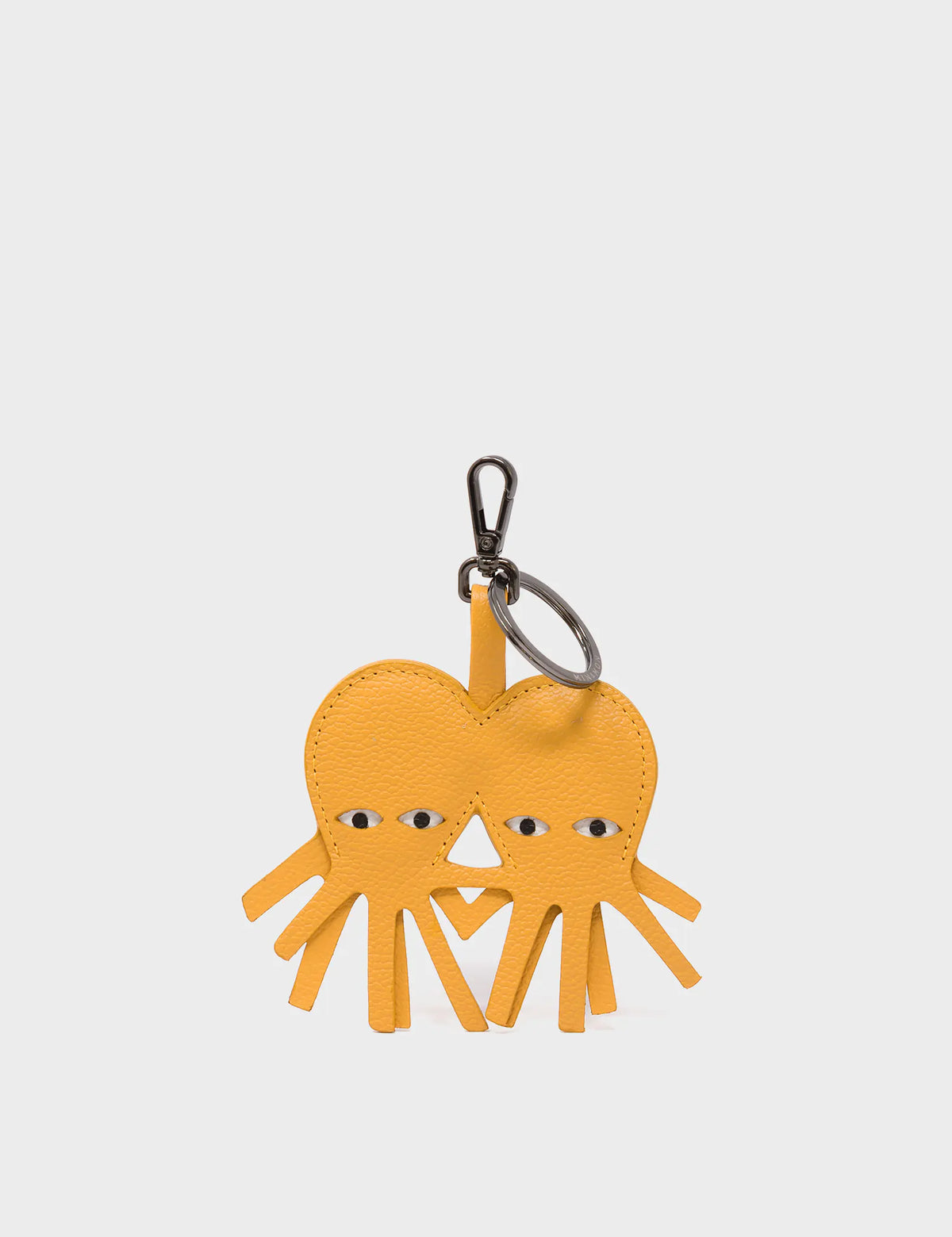 Octotwins Charm - Golden Glow Leather Keychain - Front View