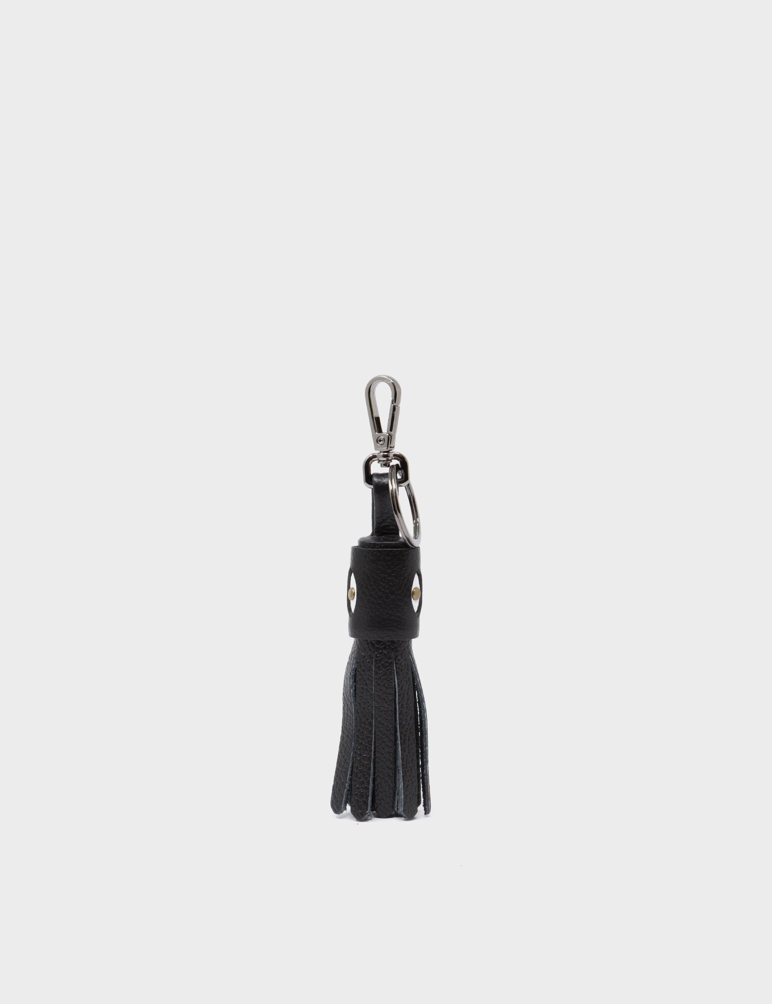 Callie Marie Hue Charm - Black Leather Keychain - Front