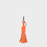 Callie Marie Hue Charm - Neon Orange Leather Keychain - Front