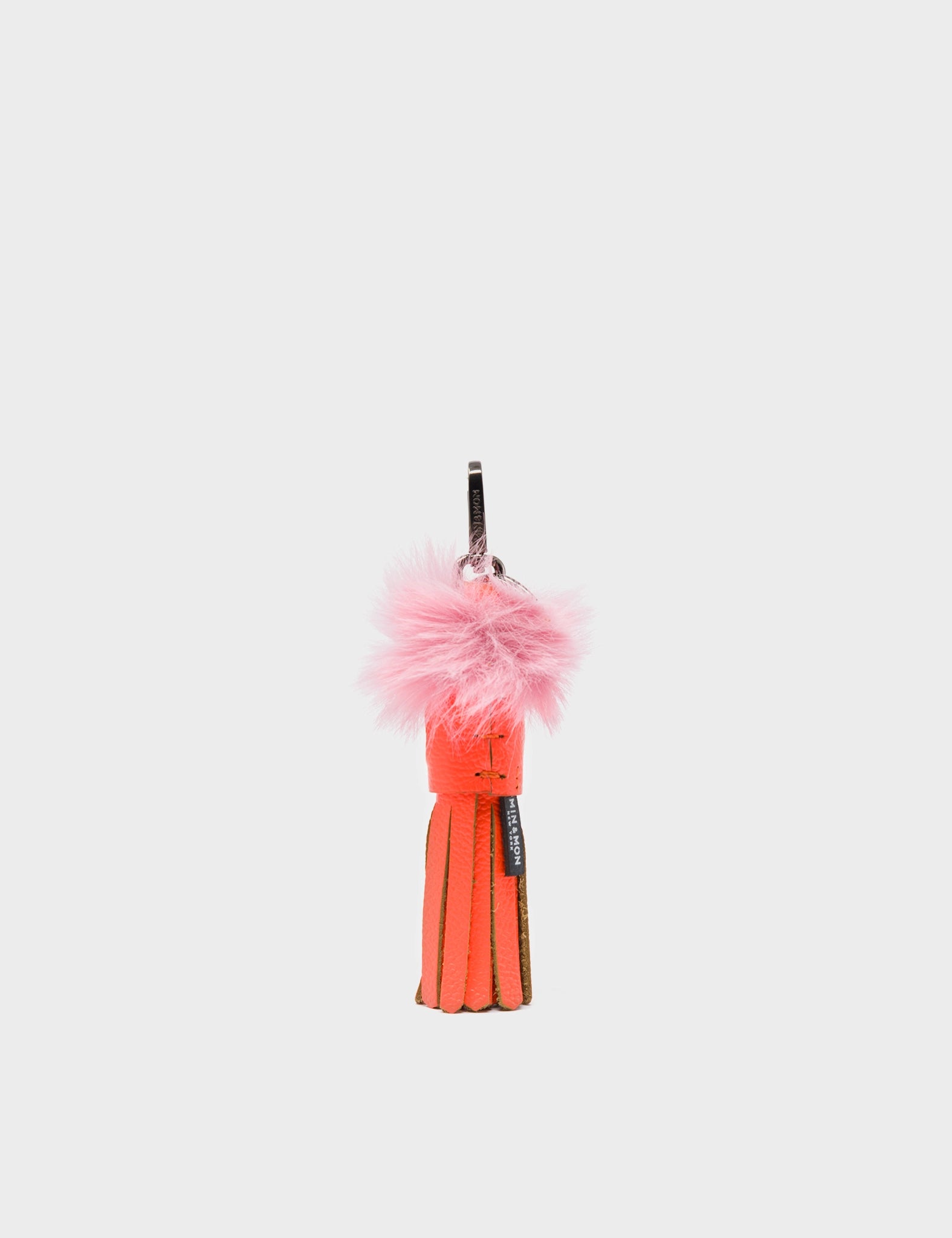 Callie Marie Mayne - Neon Orange Leather and Pink Synthetic Fur - Back View