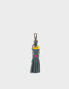 Queen Callie Marie Charm - Stormy Gray Leather Keychain