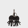 Octotwins Charm - Black Leather Keychain - Main View