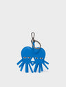 Octotwins Charm - Ibiza Blue Leather Keychain - Front View