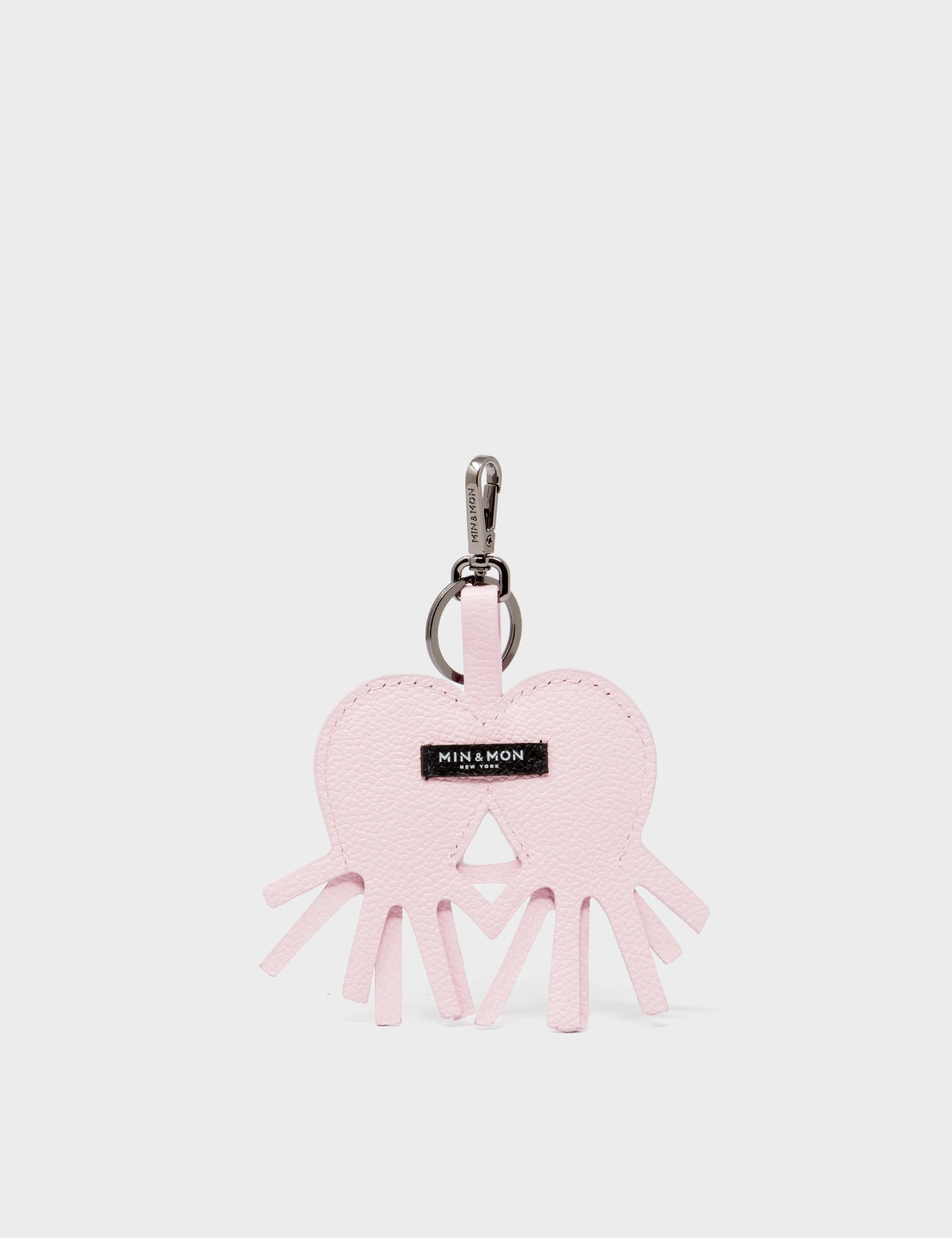 Octotwins Charm - Parfait Pink Leather Keychain - Back