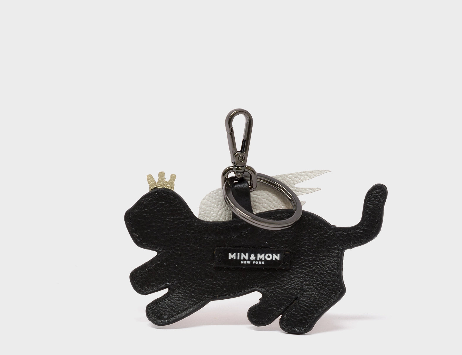Theo the Tiger - Yellow Leather Keychain - Back View