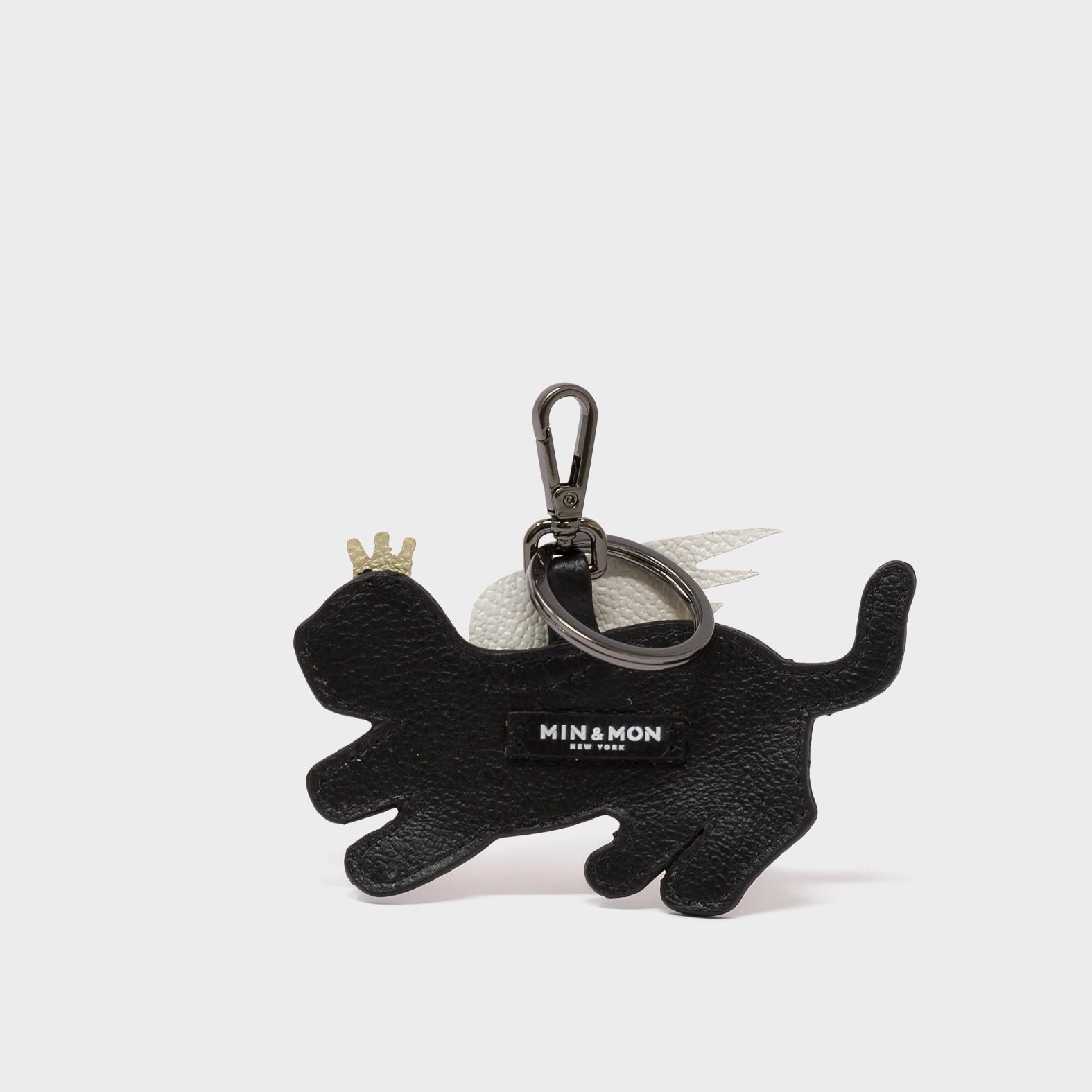 Theo the Tiger - Yellow Leather Keychain - Back View