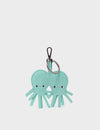 Octotwins Charm - Oceanic Green Leather Keychain