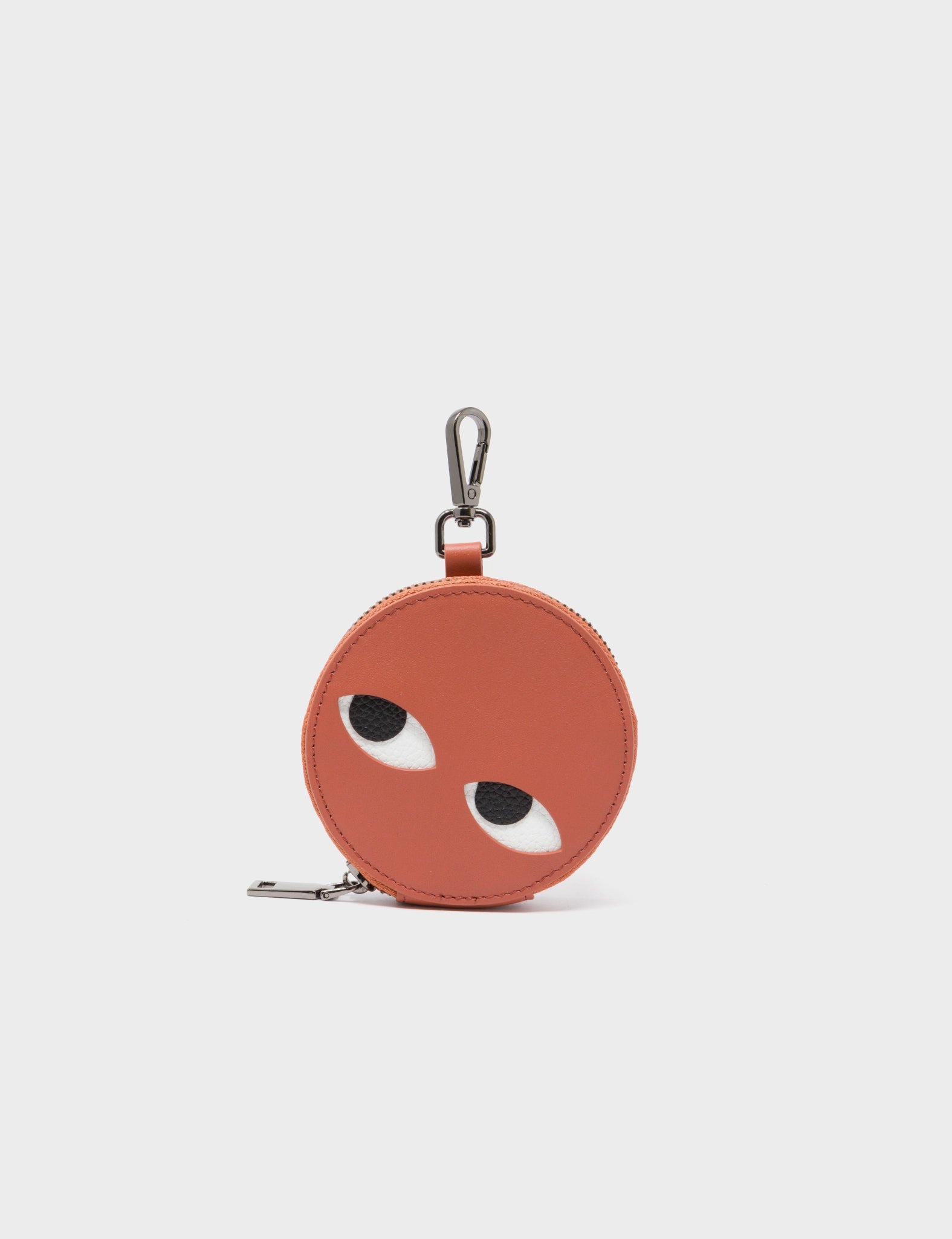 Dottie - Baked City Brown Leather Pouch Charm - Front