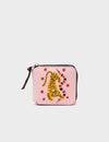Fedor Parfait Pink Leather Wallet - Creatures of the Future Embroidery