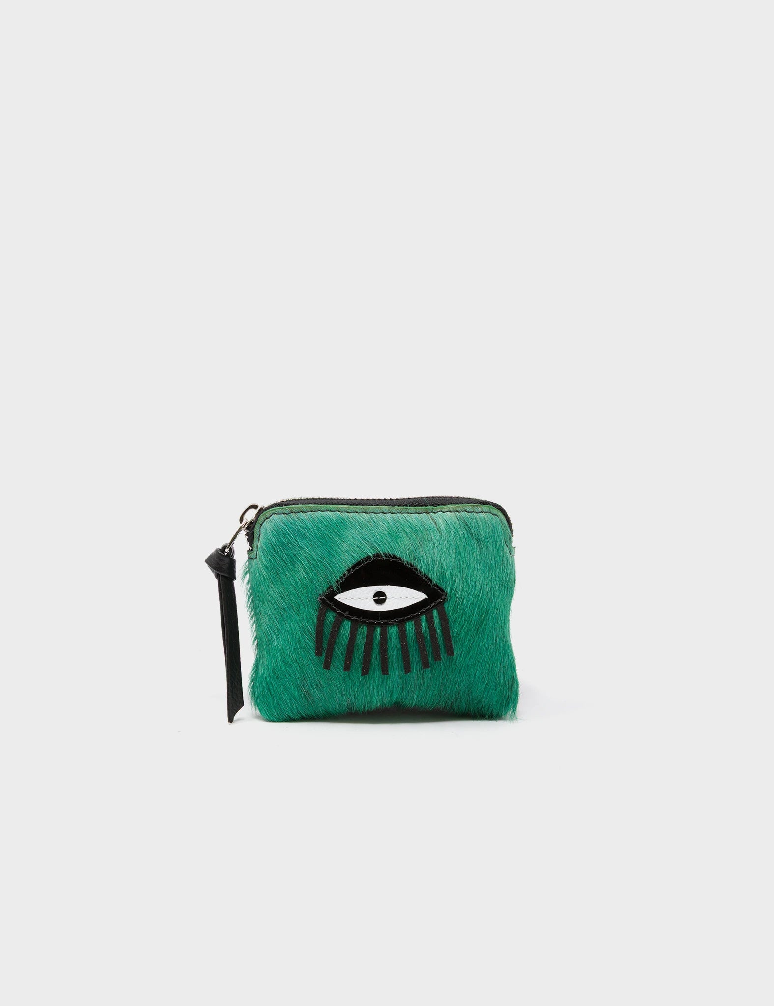 Fidencio Deep Green Coin Pouch - Classic Eye Applique - Front