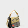 Anastasio Micro Crossbody Handbag Cream and Cocoon Leather - Cubes Design - Main View