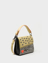 Anastasio Micro Crossbody Handbag Cream and Cocoon Leather - Cubes Design - Main View