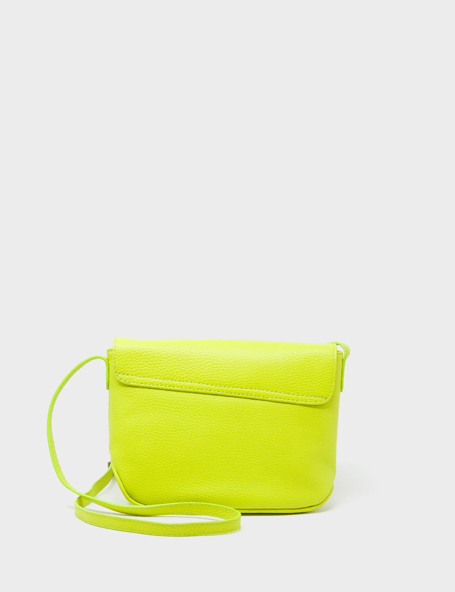 Bruno Mini Crossbody Lime Green Leather Bag - All Over Eyes Embroidery  - Back