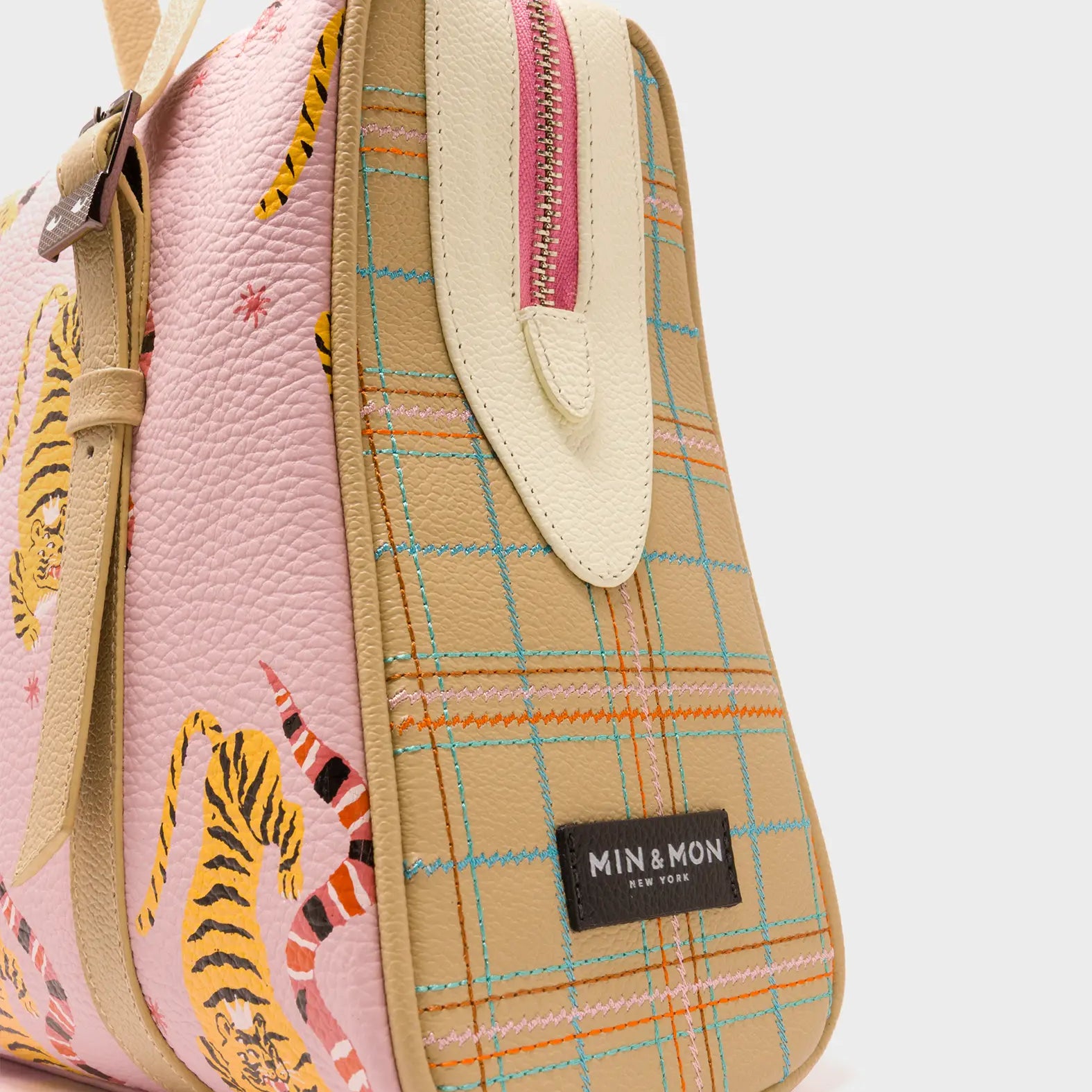 Esther Parfait Pink Lavender Satchel Bag - Creatures of the Future Design - Side View