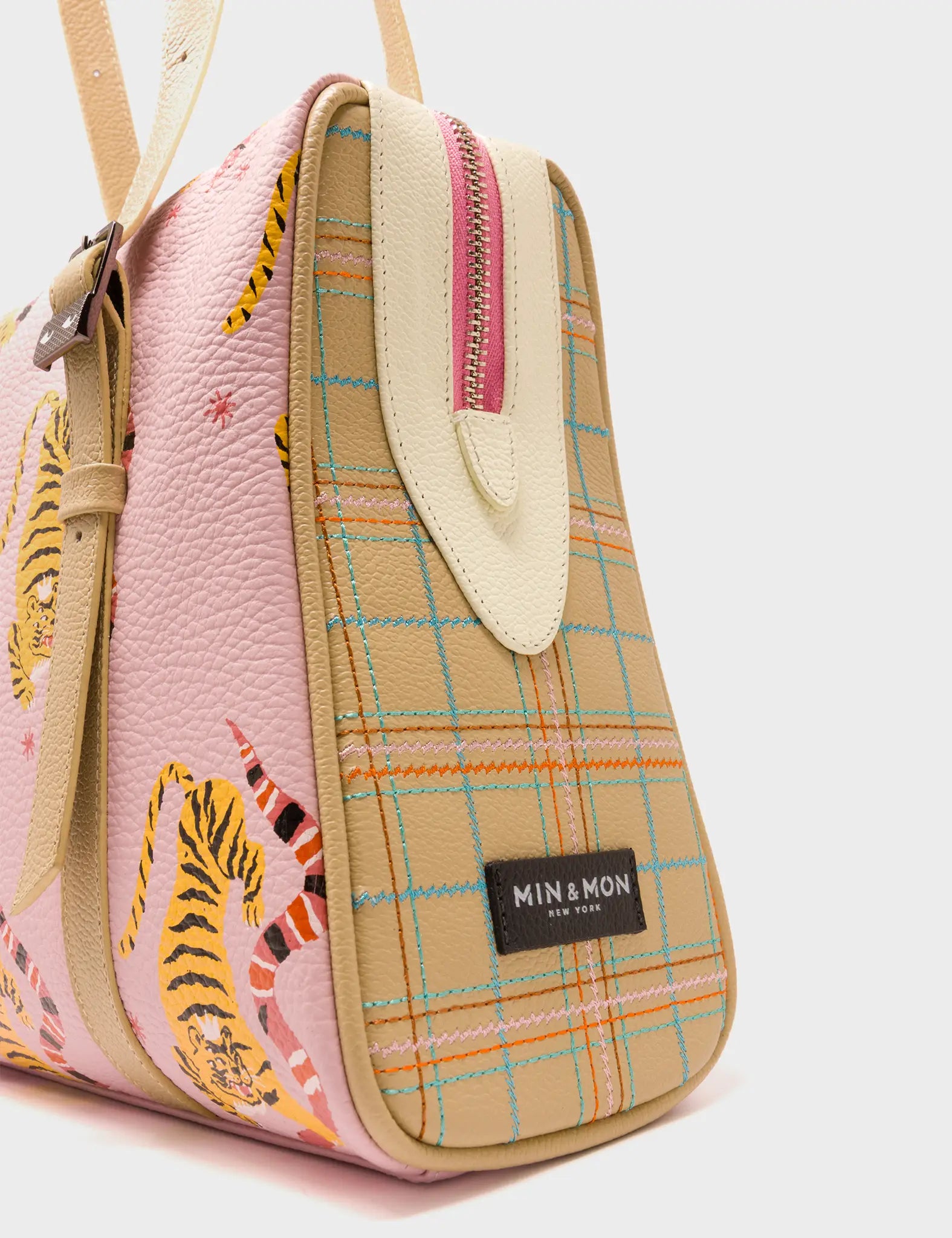 Esther Parfait Pink Lavender Satchel Bag - Creatures of the Future Design - Side View