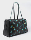 Esther Large Black Duffle Bag - Pigeonista Embroidery