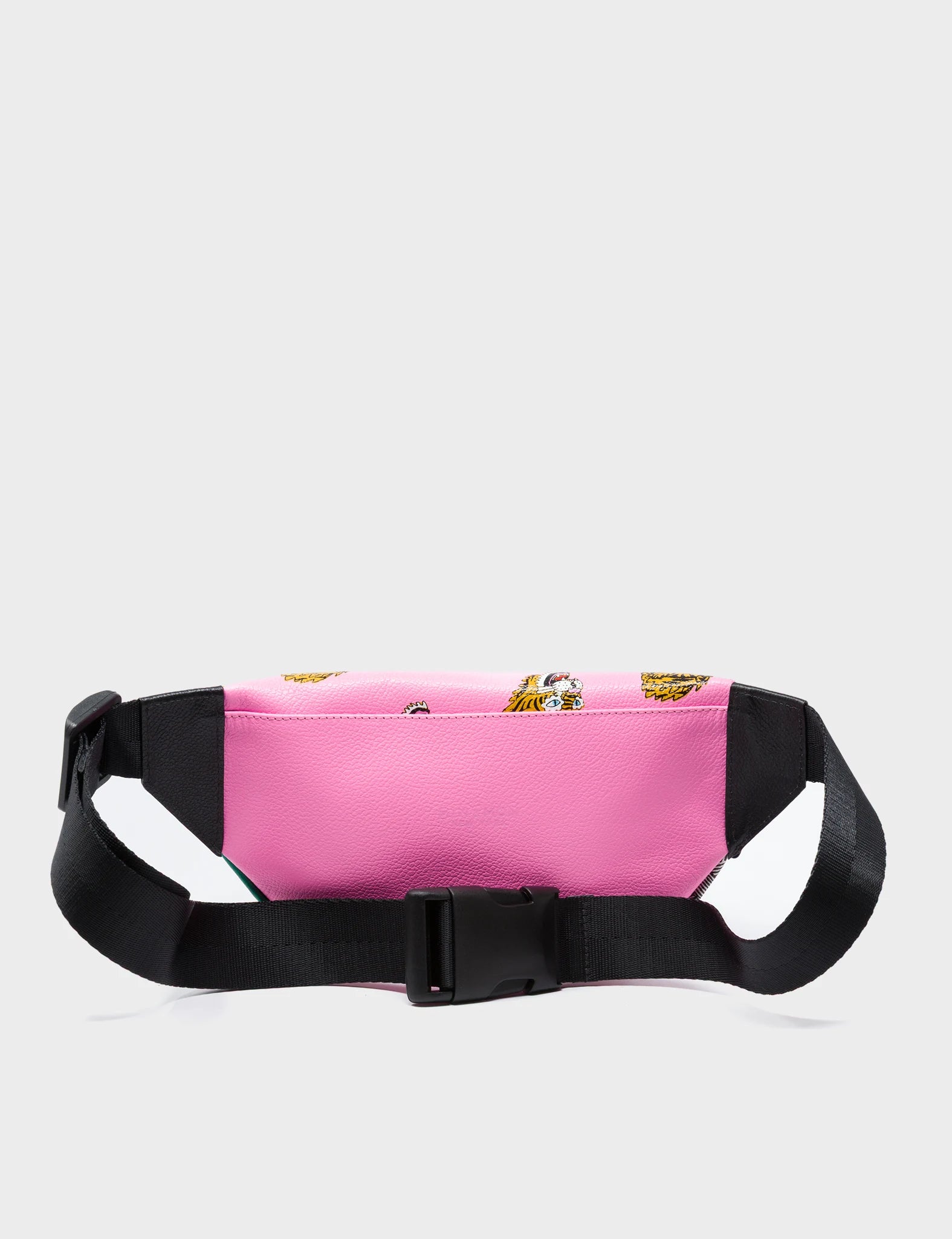 Harold Fanny Pack Bubblegum Pink Leather - Blazing Tiger Print - Back