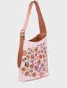 Ilan Parfait Pink Bucket Bag - Vintage Bloom Print - Main View