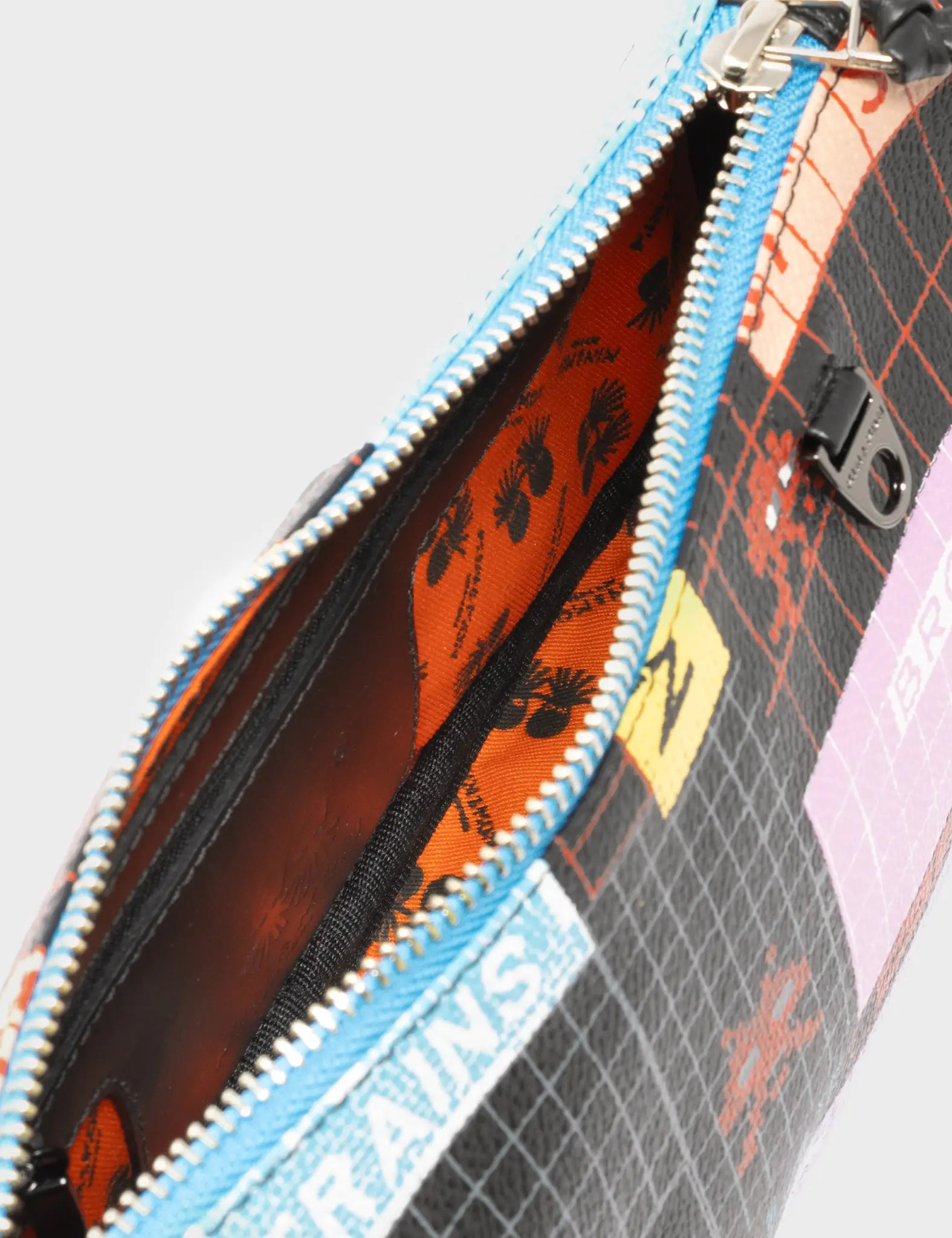 Lucas Hobo Mini Black Handbag - Subway Stories Design - Detail View