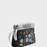Vali Crossbody Black Leather Bag - Floralia Design - Main