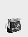 Vali Crossbody Black Leather Bag - Floralia Design