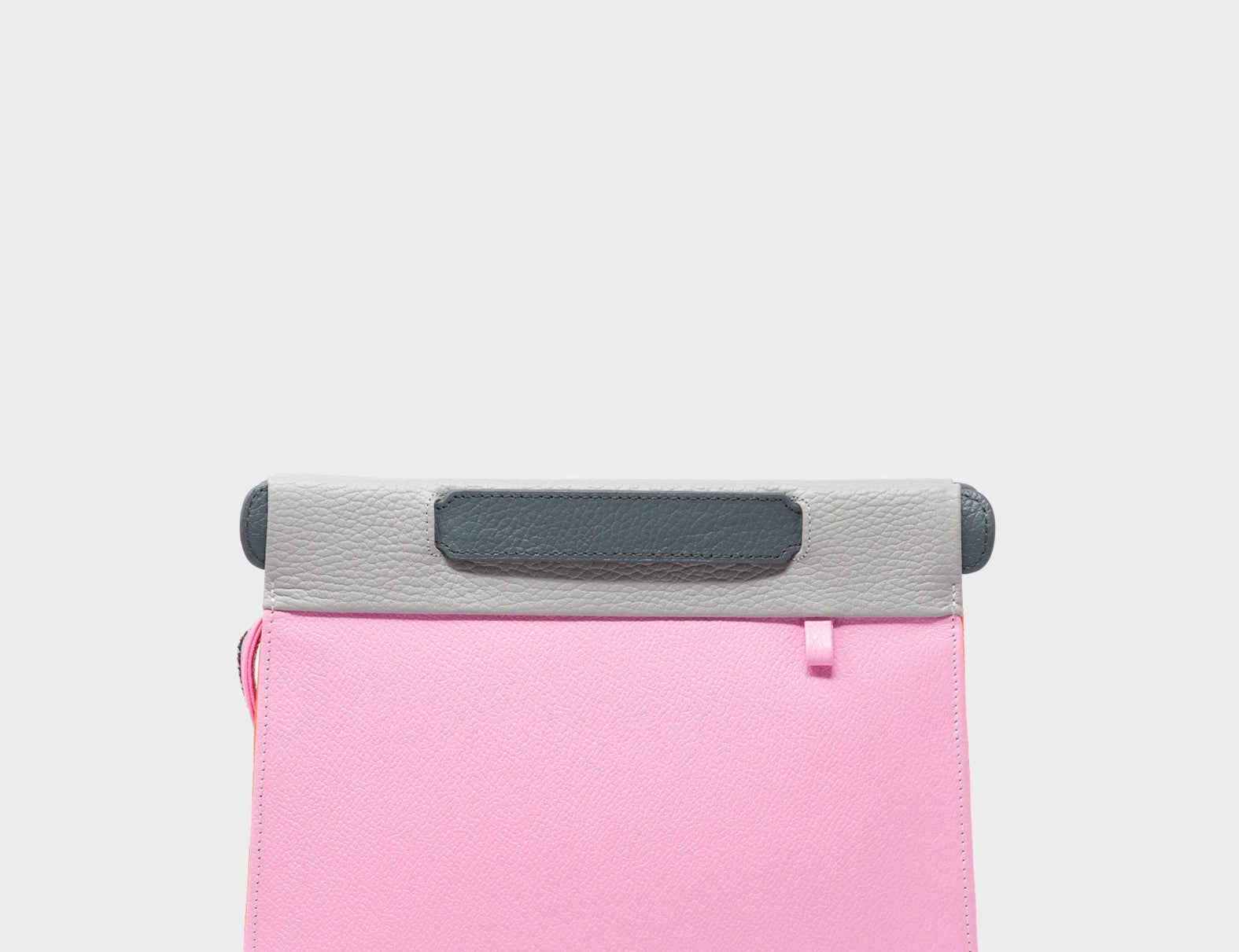 Vali Crossbody Soft Neon Pink and Moonwalk Gray - All Over Eyes Embroidery - Front View