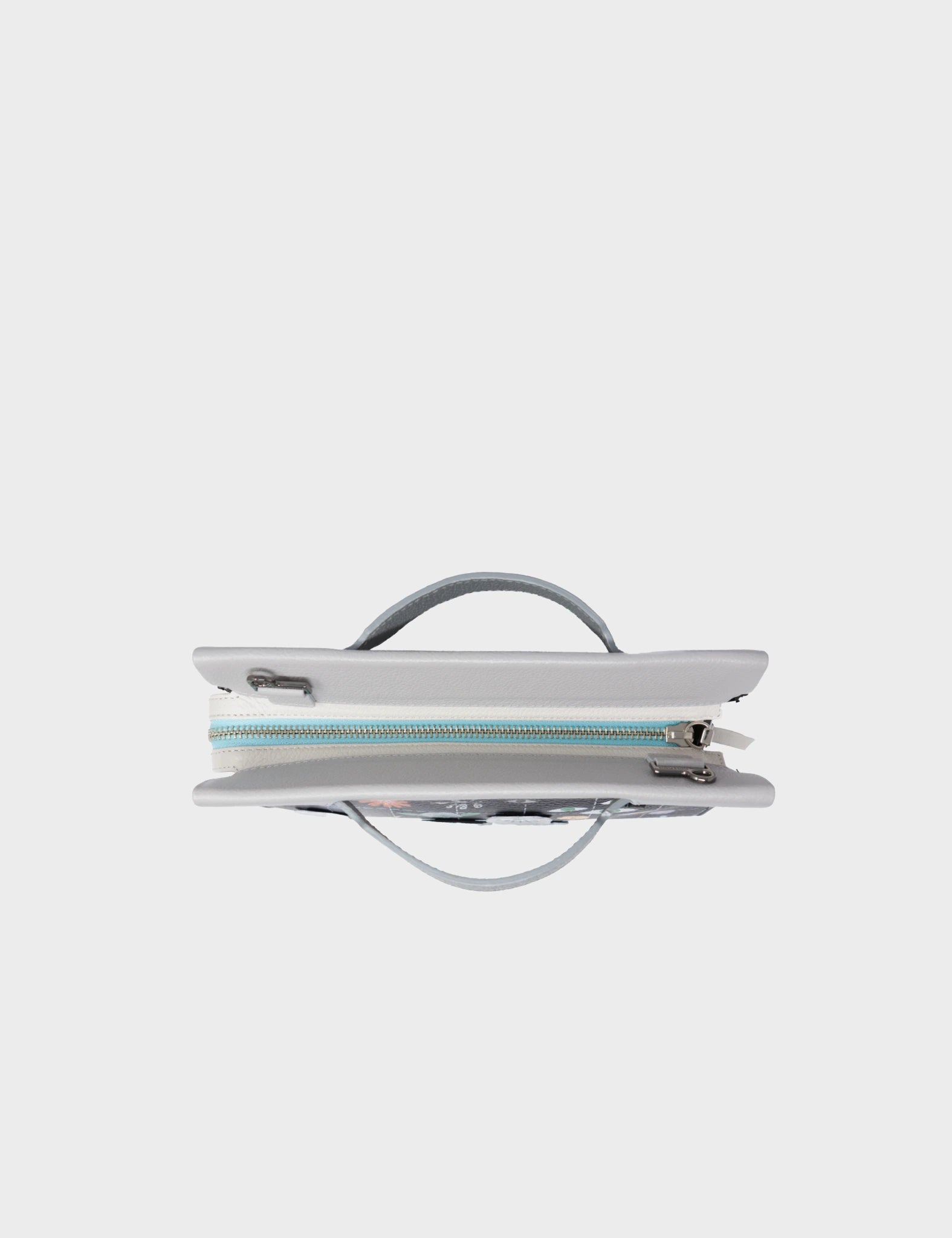 Vali Crossbody Black Leather Bag - Floralia Design - Top