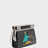 Vali Small Crossbody Cream and Black Leather Bag - Urban Pigeon Design - Main View