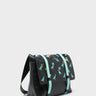 Victor Black Small Messenger Bag - Pigeonista Embroidery - main