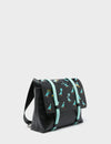 Victor Black Small Messenger Bag - Pigeonista Embroidery