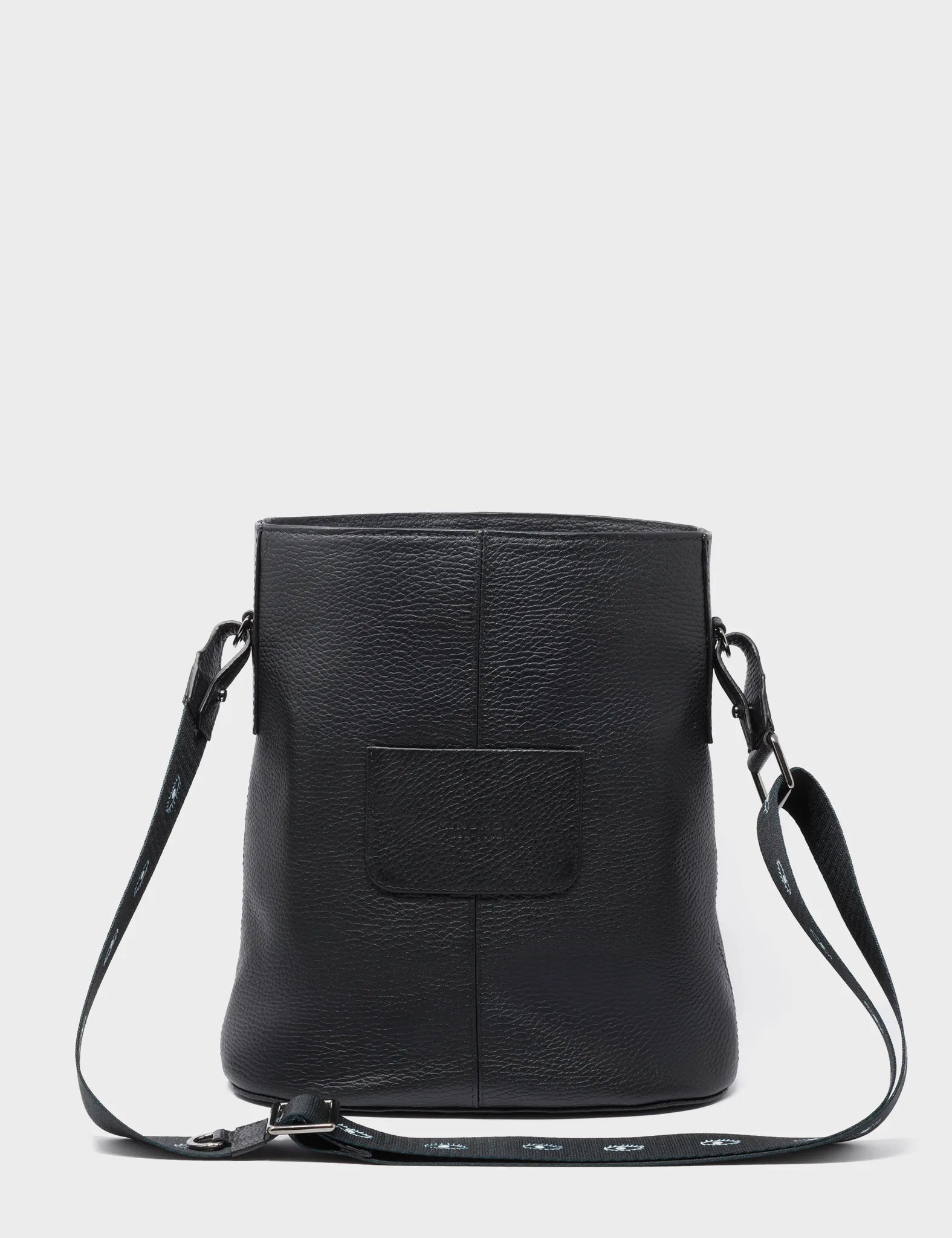 Vincent Black Leather Shoulder Bag - Creatures of the Future Design - Back View