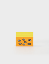 Felix Ibiza Blue and Golden Glow Leather Cardholder - All Over Eyes Embroidery