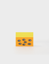 Felix Ibiza Blue and Golden Glow Leather Cardholder - All Over Eyes Embroidery - Spining
