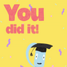 You did it! - Graduation Motive Gift Card