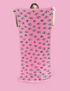Pink Beach Cotton Towel - All Over Eyes Design 