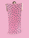 Pink Beach Cotton Towel - All Over Eyes Design - Model View