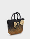 Iraca Basket Bag - Black and Brown