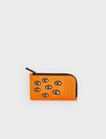 Fausto Wallet Neon Orange - All Over Eyes Print - Front view