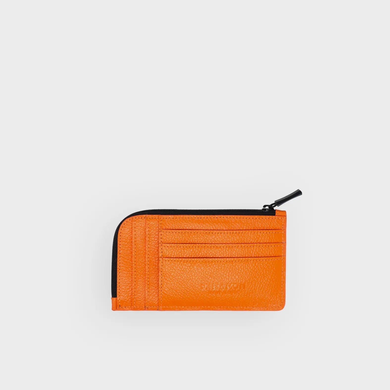 Fausto Wallet Neon Orange - All Over Eyes Print - Back view