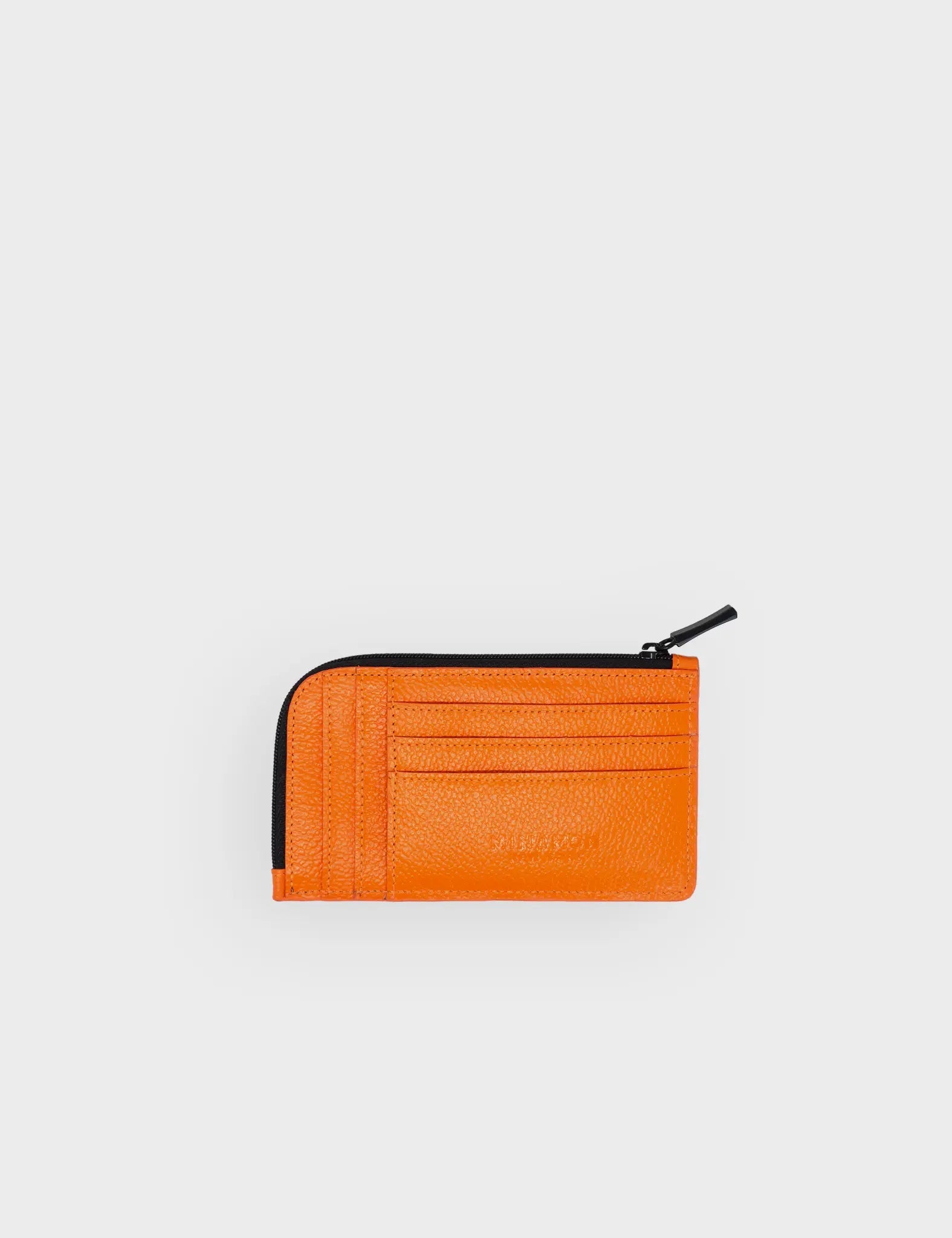 Fausto Wallet Neon Orange - All Over Eyes Print - Back view