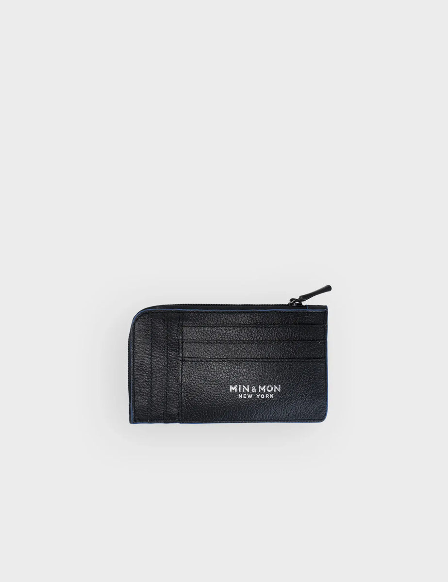 Fausto Wallet - Black Leather All Over Eyes Embroidery – Min & Mon