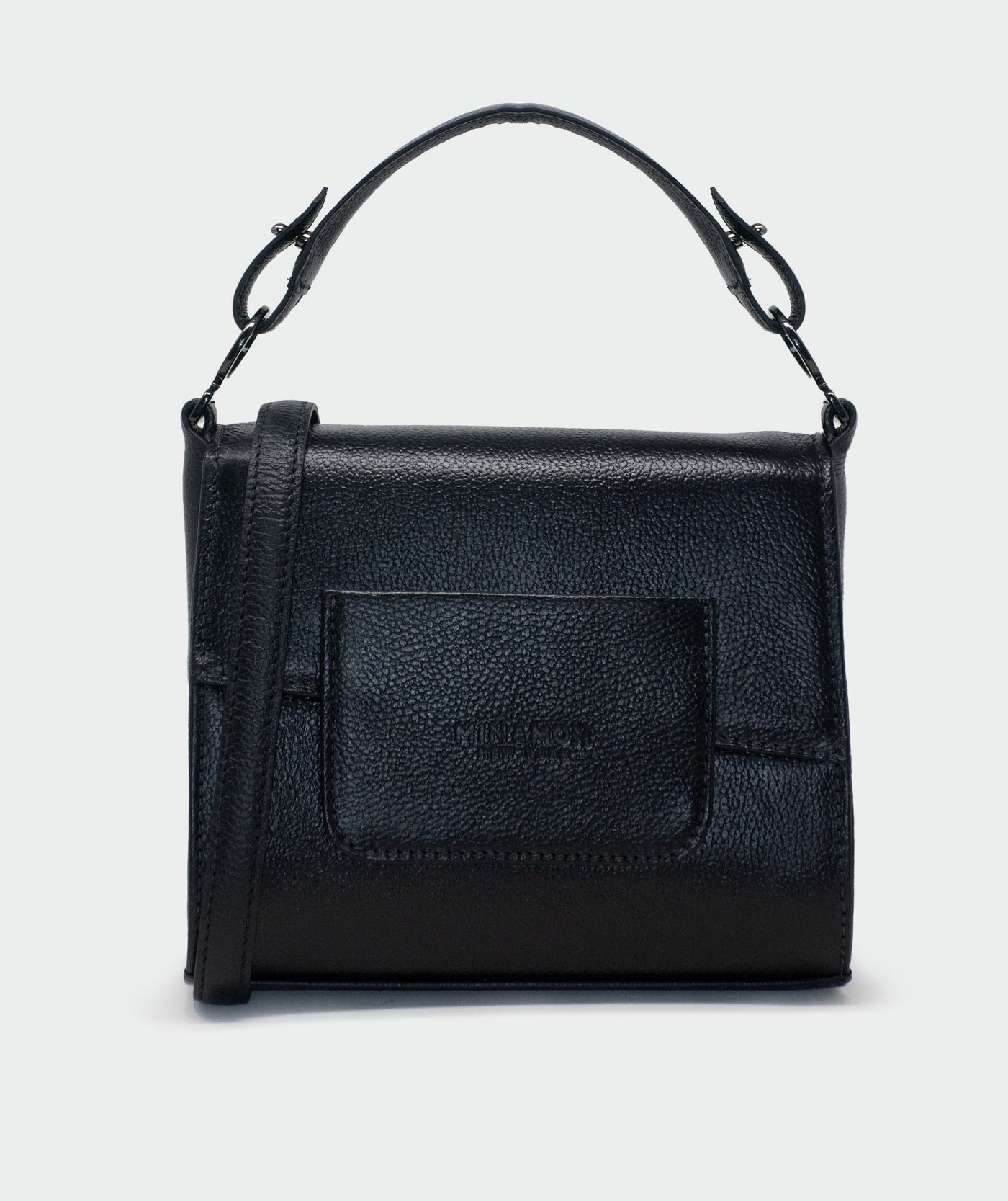 Anastasio Micro Crossbody Handbag Black Leather - Eyes Embroidery – Min ...