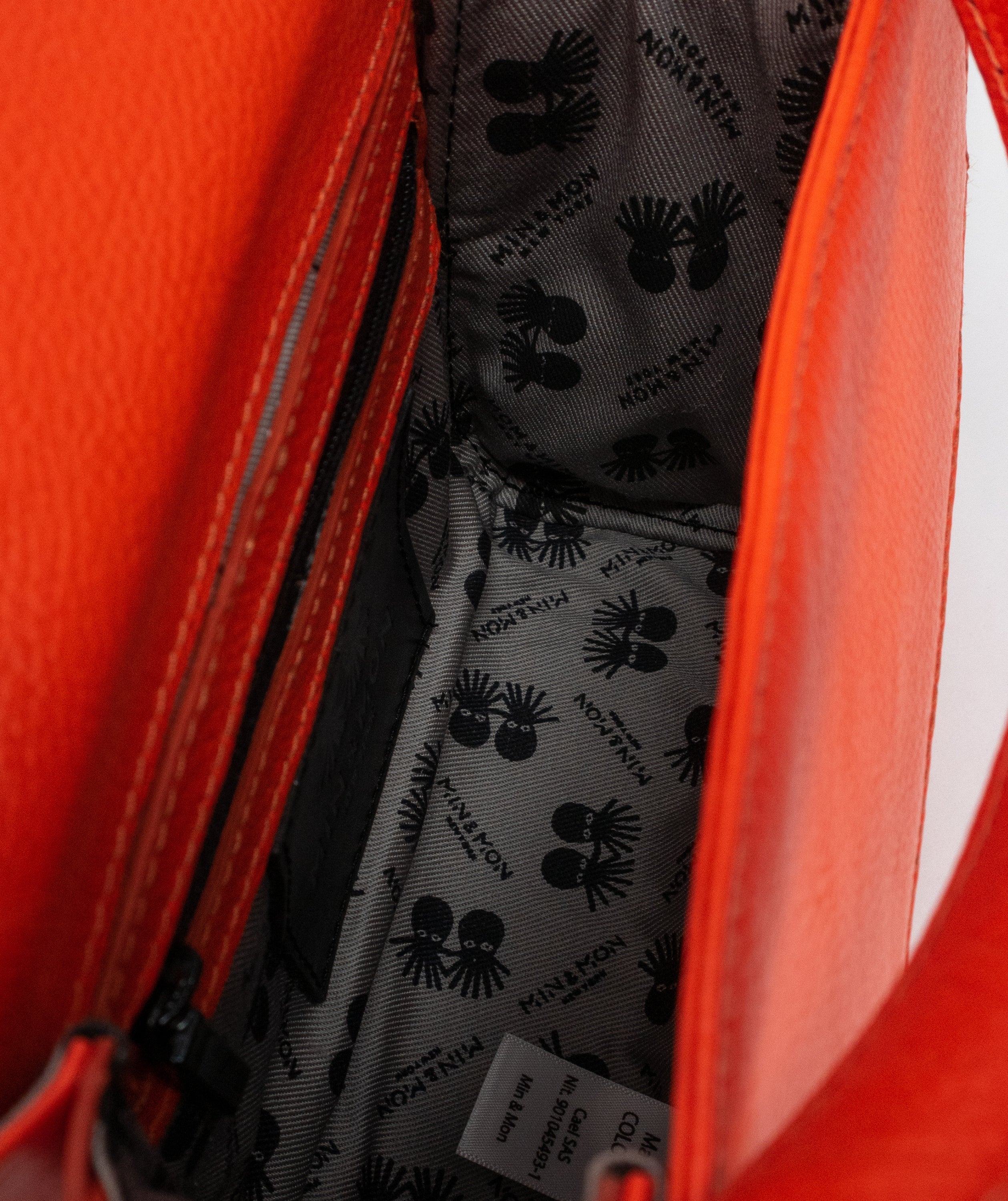 Anastasio Crossbody Handbag - Micro - Fiesta red - All over eyes Print -  Inside view