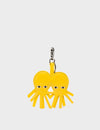 Octotwins Charm - Balloon Yellow Leather Keychain