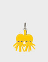 Octotwins Charm - Balloon Yellow Leather Keychain - Front