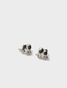 Octotwins Earrings - Silver Octopus studs front