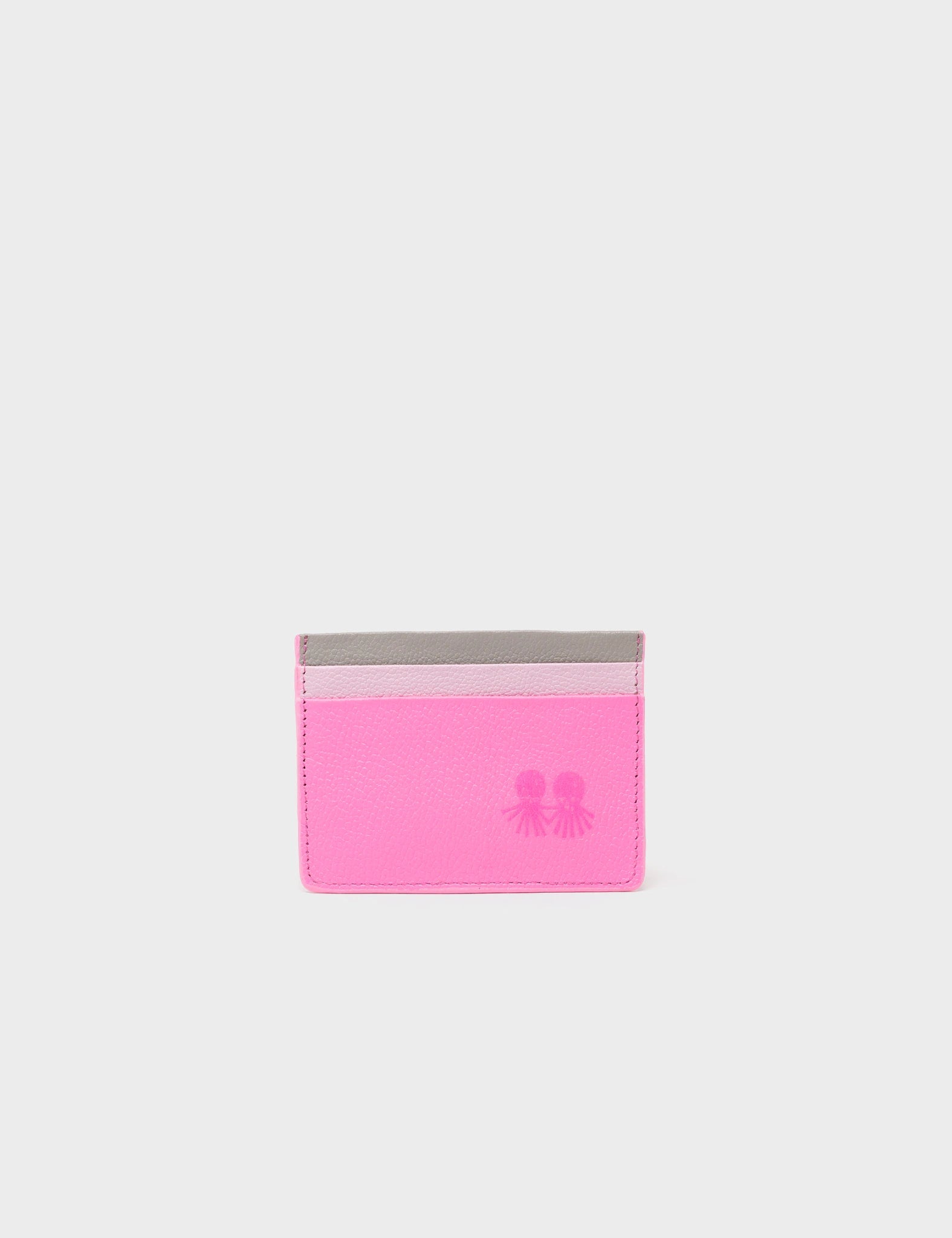 Filium Cardholder - Bubblegum pink, rosa and gray Print - Front view