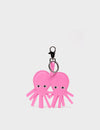 Octotwins Charm - Bubblegum Pink Leather Keychain