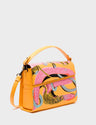Bag Medium Crossbody Handbag Marigold Leather - Tangle Tiger and Snake Print